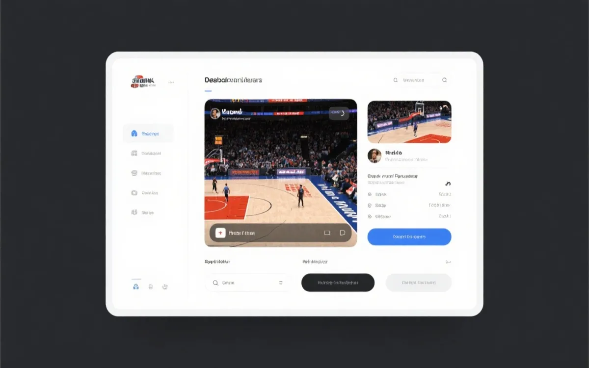 篮球联赛高清直播界面示意图